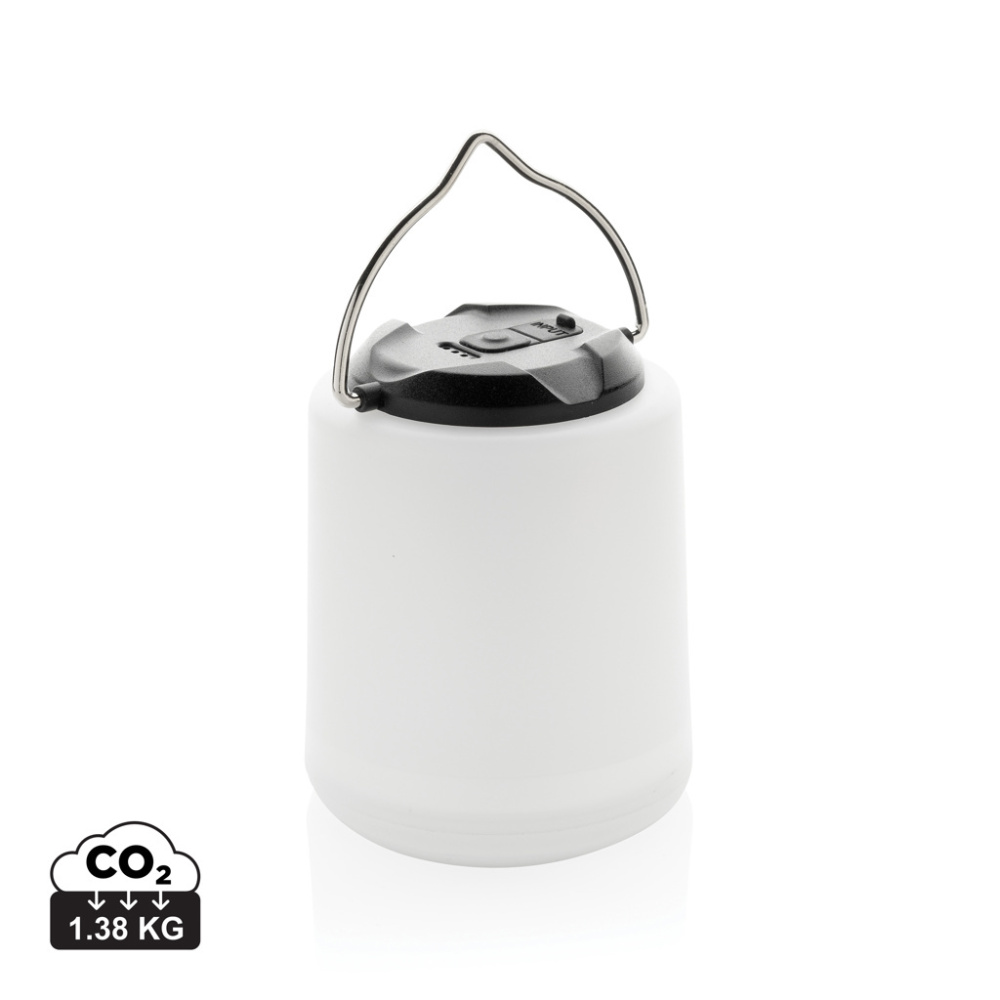 Logotrade corporate gift picture of: Limio RCS recycled plastic portable re-chargeable table lamp